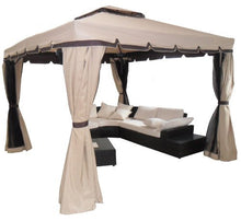 MICHELE SOGARI Gazebo 3X3 Giardino in Alluminio con Copertura 250 GR. Antipioggia 4 Zanzariere e 4 Teli Laterali