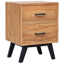 vidaXL Comodino 40x35x55 cm in Legno Massello di Teak