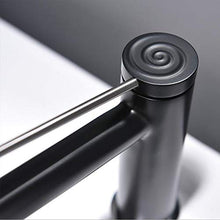 Faucet-4456 Rubinetto per Lavabo, Piano di Verniciatura con Maniglia E Rubinetto Monoforo,Black,B