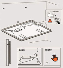 Furnika Specchio da bagno a LED SP3, 65 x 60 cm, con interruttore touch, 11 W, 250 lm, luce bianca fredda 6500 K, prodotto nell'Unione Europea.