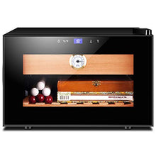 VIY Umidificatore per Sigari, Humidor con Ripiani in Legno di Cedro, 11-18 °C, Touch Display Digitale, 38 Db, Illuminazione A LED, 25 L, 150 Sigari, Nero