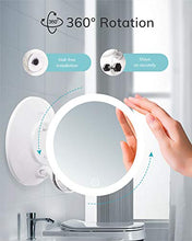 AEVO 10X Specchio Ingranditore per Trucco con 30 Luci LED, 3 modalità di Illuminazione, Riflesso in HD, Rotazione a 360 Gradi, Dimming Continuo e Doppia Alimentazione USB o Batteria.