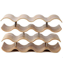 Wine Rack 4 Livello 14 portabottiglie cantinetta Legno di bambù Wine Storage Rack Cantinetta Portabottiglie in Bambù per 14 Bottiglie Portabottiglie di vino for Home Bar controsoffitto Decorazione