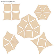 AMANKA Tenda da Sole UV - 2x2x2 m Triangolo HDPE - Telo di Protezione Solare Balcone Giardino Beige