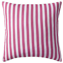 UnfadeMemory Cuscini da Esterno, Cuscini per Divani Decorativo Stampa a Righe, con Imbottitura, con Chiusura Lampo (Rosa, 2 pz 45x45 cm)