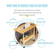 SXGKY Scrivania per Laptop Regolabile in Altezza Tavolino da Letto, Tavolo con Ruote, Tavolo Regolabile in Altezza, 60x40cm Scrivania Portatile FF (Color : 60 * 40 Black Oak)