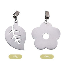 BOxinkk - Set di 8 pesi per tovaglia con clip, in acciaio inox, spessore 2,4 mm, antivento, antiruggine, a forma di foglie, a forma di fiore