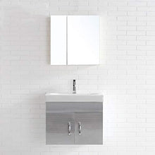 Armadietti a specchio Alluminio dello Spazio degli Specchi Parete Double Door Locker Bagno con LED HD Specchio (Color : Bianca, Size : 60 * 13 * 70cm)