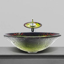 Yxx max -Lavabo Bathroom Lavandino, Lavandino Rotonda Vetro temperato Guardaroba contatore Glass Art Bacino Lavandino del lavabo (Size : Basin+Accessories+Faucet)