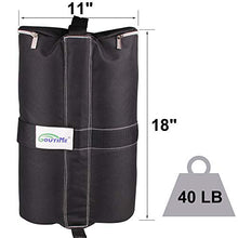 Goutime Peso Gazebo,4 Sacchi di Sacchetto di Sabbia per Giardino Gazebo,La capacità Massima di Un Sacchetto di 18 kg Ancoraggio per Tenda E Gazebo,Nero