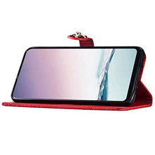 Herbests Cover Huawei Honor 7C/Huawei Y7 2018 Flip Case Custodia Portafoglio in Pelle Cover a Libro Custodia Mandala Brillantini Diamante Strass Case Cover con Funzione Stand,Rosso