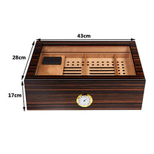 N \ A Humidor per sigari in Legno di Cedro, Set di scatole per sigari con Display da Tavolo Perfetto con igrometro e umidificatore, Comodo portasigari per 60 sigari da Uomo