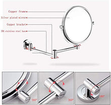LBWARMB Trucco Specchio con luci Specchio per Il Trucco Specchio cosmetico da 8 Pollici Pieghevole Pieghevole 3X Specchio ingranditore (Colore: Argento Dimensioni: 8 Pollici 3 x) per Il comò da Bagno