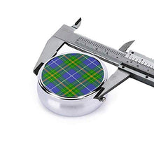 Nova Scotia - Contenitore per pillole rotondo in tartan, 3 scomparti, in metallo, per medicina e vitamine, per viaggi all'aperto