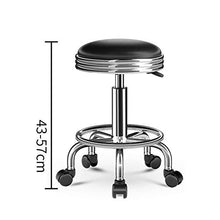 Ljings Sgabelli Bar Girevoli Regolabili, Controsoffitti Idraulici Regolabili Supporto per Pub, per Massaggi E Salone Spa per Il Viso,Nero,Wheels