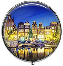 Famous Cities of The World Amsterdam - Scatola per pillole con foto di Amsterdam Art - Scatola per pillole di vetro