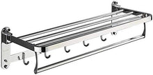 AINIYF Bagno Bagno Doccia Mensola Organizzatore Parete Punch Libero Pieghevole Acciaio Inox 304 portasciugamani, 2 Metodi di Installazione (Dimensioni: 600x230x180mm)