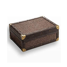 SCDZS Cigar Humidor Creativo di Sicurezza a Due Livelli a Quattro Zone Mat Antico Modello casa Cigar Box 50 Sticks Cigar Humidor Box