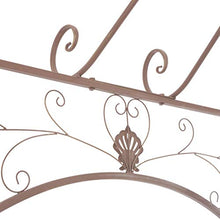 vidaXL Padiglione da Giardino Stabile per Piante Rampicanti Stile Vintage Design ad Arco Resistente Gazebo Chiosco Tendone Marrone Anticato in Ferro