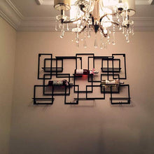 FFYN Portabottiglie da Vino a Parete da 108 cm, Organizer per portabottiglie da Vino in Ferro Metallico, può Contenere 10 Bottiglie, Nero