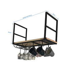 JHGJBJ Hanging Cremagliera del Vino, Battuto Titolare Bicchiere di Vino Appeso A Soffitto in Ferro, Mensola Multifunzionale con Ganci, Appesi Mangiatoie E Scaffali di Stoccaggio (Size : 100x30x50cm)