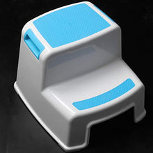 Senmubery Sgabello Un 2 Gradini per Bambini - Sgabello per Bambini, con Impugnatura Morbida Antiscivolo per Sicurezza Come WC da Bagno Vasino da Allenamento Vasino e Sgabello da Cucina Blu