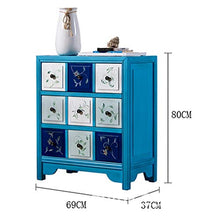 Yhjkvl Cassettiera da Salotto Tre cassetti Dipinta antichi Dipinto a Mano Vecchi armadietti di Portico Gabinetto Governo di immagazzinaggio for Living Room Cassettiera Camera Letto