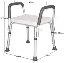 Maniglioni da Bagno Bagno Doccia Aluminium Chair Sgabello con corrimano Regolabile in Altezza Antiscivolo Sedia da Doccia Anziani/disabili Accessori da Bagno