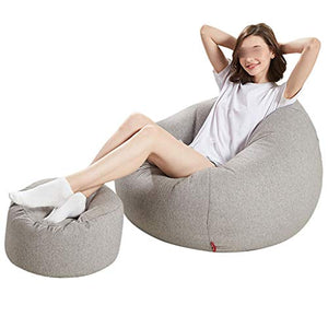 ns Gaming Lettino Reclinabile Inverno Divano Pigro Bean Bag con Fodera per Divano Staccabile Nap Schienale Poltrona Letto Camera Letto Balcone Giardino (Color : Gray)