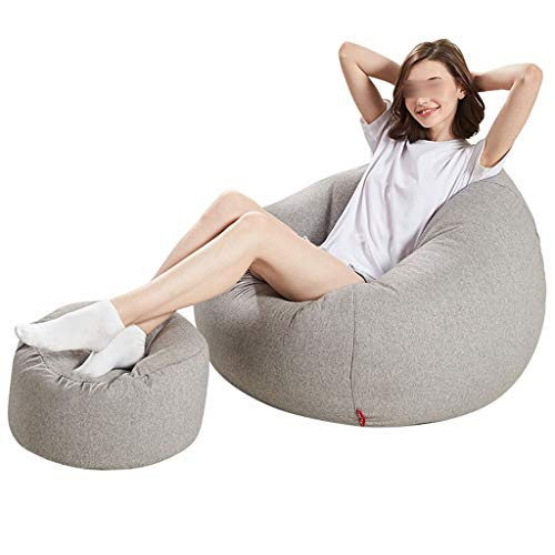 ns Gaming Lettino Reclinabile Inverno Divano Pigro Bean Bag con Fodera per Divano Staccabile Nap Schienale Poltrona Letto Camera Letto Balcone Giardino (Color : Gray)