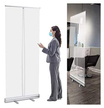 Topniu. (Uso in Business) Roll Up Banner 80 200cm Trasparente Roll Up Banner Protection Schermo protezione per banner, Scudo di distanziamento sociale, protezione dello sputo, schermo divisorio, stand