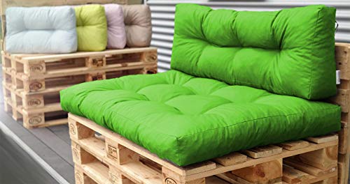 Royal Schneider - Set di 4 cuscini per pallet, 19 mele, colore: Verde