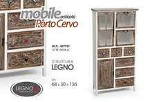 GICOS IMPORT EXPORT SRL Mobile anticato cassettiera porto cervo in legno 68 * 30 * 136 cm shabby chic RIX-807923