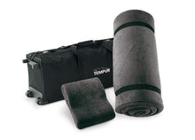 TEMPUR Set 3 Pezzi Con Pratico Trolley, Cuscino Cervicale Da Viaggio E Materasso Unisex Adulto, Nero, 39 x 87 30 cm