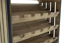 giordano shop Cantinetta Portabottiglie 60x30x160 cm con Portabicchieri in Ferro e Legno Rex Nera