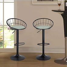 GOLDFAN 2 Set di sgabelli da Bar con Schienale Girevole Sgabello da Lavoro Girevole Sgabello da Ufficio Sgabello da Bar Sgabello da Bar Sgabello da Bar Cucina Ristorante Sgabello da Colazione (Verde)