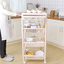 &ripiano di stoccaggio Dell'organizzatore di immagazzinaggio cremagliera, Cucina Bagno Mensola di rotolamento del carrello spesa Food Storage carrello del basamento della Salva Spazio Scaffale di fini