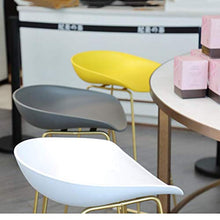 MJY High-End Bar Stool Moda Ferro battuto Bar Stool Cucina Colazione sedia Torna poggiapiedi Design Bianco (Altezza seduta: 75cm)