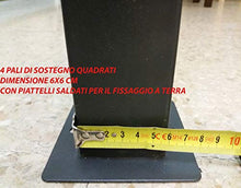 SF SAVINO FILIPPO Gazebo da Giardino 3x4 Metri con Telo Impermeabile Ecrù in Metallo e Ferro Nero Satinato antiruggine e Doppio Tetto Anti Vento Pali portanti 6x6 cm