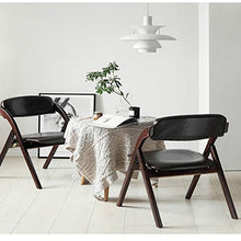 Chair QL sedie richiudibili Sedia Pieghevole Per Computer In Legno Massello, Sedile Pieghevole In Pelle PU, Sedia Da Esterno Pieghevole In Legno, Per Veranda, Giardino O Mobili Per La Casa, Nessun Mon