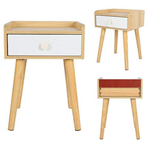 Hyjgjzjh - Comodino per camera da letto, cassetto, mobiletto da comodino (colore legno) semplice e moderno