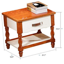 YGB Comodino Comodino in Legno massello Comodino con 1 cassetto Scaffale Scaffale Armadietto Multiuso Tavolino Piccolo Tavolino Comodino Mobili Camera da Letto, Comodino 55 * 43 * 49CM