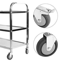 BLWX LY Grande Carrello da Pranzo a 3 Livelli dell'Acciaio Inossidabile, Carrello di rotolamento di stoccaggio, carrelli con Le Ruote, Carrello di rotolamento di approvvigionamento (Size : Medium)