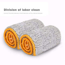 SSAYY Mop Mop in Microfibra per Pavimenti in Legno A Doppia Faccia Senza Mocio per Lavaggio A Mano con 4 Panni per La Casa