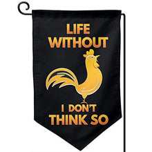 Niente vita senza gallina bandiera decorazione festiva bandiera bifacciale 12,5"x 18"