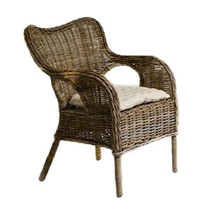 Vacchetti S.p.A Poltrona Kariba Rattan Grigio con Cuscino cm.67x62xh89