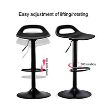 LIZIXH Moderno Bar Sgabelli 2 Set, Regolabile Ascensore Girevole Nero Gas, Chrome poggiapiedi e Base, for Colazione Bar/Contatore/Cucina/Casa Sgabelli (Color : C)