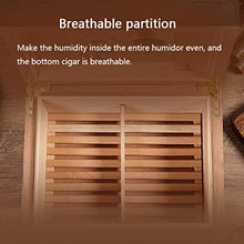 Scatola per Sigari in Legno di Cedro Humidor Scatola per Sigari Portatile Scatola per Sigarette Cerniera in Metallo con Vernice per Pianoforte Doppia Ogni Zona con Termometro Umidificatore