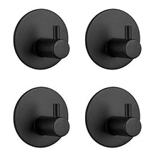 KINDPMA 4 Pezzi Autoadesivi Asciugamano Ganci Ganci Appendi Accappatoio Bagno Gancio Portasciugamani Appendiabiti in Acciaio Inox Gancio Adesivo Impermeabile per Cucina Bagno Oufficio