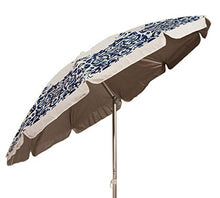 Si.trade s.r.l. Ombrellone Spiaggia Giardino Bianco Maioliche Kalat 50020 (Blu)